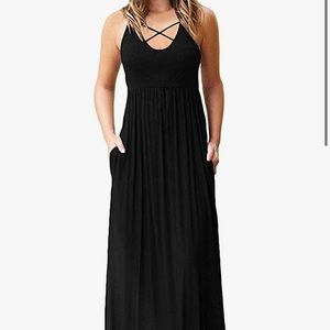 Black maxi dress with pockets
